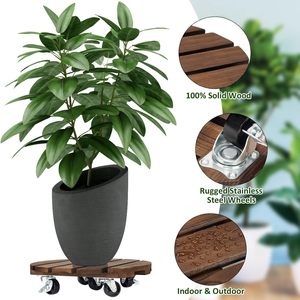 13 Inch Eco-Friendly Round Garden Planter for Flower/Green Acacia Wood Patio <b>Pot</b> <b>Holder</b> Square Shape Pine Wood <b>Plant</b> Vietnam - Product Image 6
