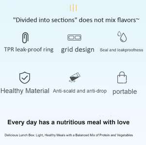 Boîte à lunch isotherme <span class=keywords><strong>pour</strong></span> enfants, bento scolaire avec conservation de la fraîcheur, thermos <span class=keywords><strong>pour</strong></span> <span class=keywords><strong>repas</strong></span> chauds DD8989 - Product Image 6