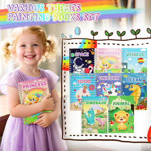 สมุดระบายสีน้ำวิเศษ พร้อมพู่กัน ลายการ์ตูนสัตว์  สมุดระบายสีแบบกำหนดเอง สำหรับเด็กเล็ก เสริมสร้างทักษะด้านศิลปะและการเรียนรู้ - Product Image 4