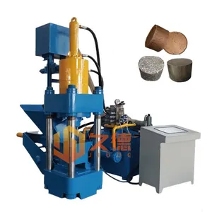 Máquina automática de sucata hidráulica de cobre, ferro, alumínio e aço para briquetes, bloco de metal, 2024