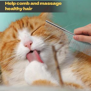 Hot Sale Silver Metal Double Side Pet <b>Comb</b> Stainless Steel for Dog and Cat <b>Flea</b> <b>Comb</b> Brush Pet Grooming <b>Comb</b> - Product Image 5