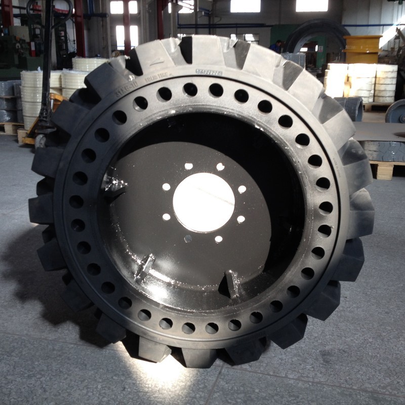 10-16.5 PU Foam Filled Solid Tyre Customized Rims