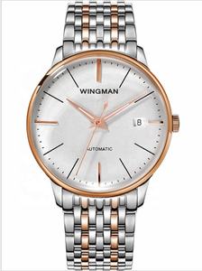 Montres mécaniques automatiques pour hommes, style moderne, luxe, meilleures ventes, logo personnalisé, verre saphir, bracelet en cuir véritable - Product Image 2