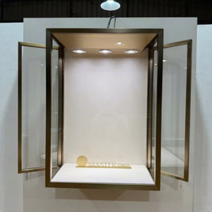 Espositore da Parete MASTER per Collane e Gioielli con Finitura in Ottone Dorato, Vetrine per Gioielli da Parete - Product Image 1