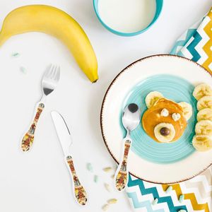 Juego de Cubiertos Infantiles de 3 Piezas Personalizado/al por Mayor, Juego de Cubiertos para Niños, Juego de Utensilios Portátiles con Mango de Calabaza, Cuchillo, Tenedor y Cuchara - Product Image 6