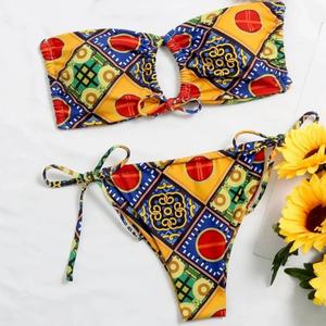 Traje de Baño de Dos Piezas de Nylon y Spandex, Bikini Triangular de Lujo, Tankini sin Entrepierna, Fabricante de Trajes de Baño - Product Image 1