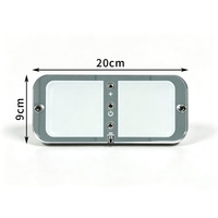 Plafonnier rectangulaire en acrylique Camvpervan, ultra-plat, tricolore, à intensité variable, pour intérieur de camping-car