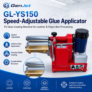 GenJet Automatische Koude Lijm Coating Machine met Zuiver Koperen Motor, Verstelbare Dikte, Hoge Productiviteit voor Zakverpakkingen - Product Image 3