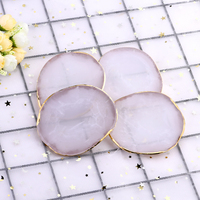 Palette de pièces en résine d'agate, Palette de peinture de Gel d'ongles, pièce d'ongle, panneau d'affichage, outil de manucure, Palette d'ongles ronde