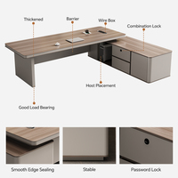Escritorio Ejecutivo Estilo Italiano, Convertible, Modular, Extensible, Muebles de Oficina Modernos de Lujo para CEO