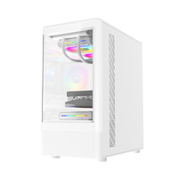 Boîtier d'ordinateur de jeu Micro ATX Boîtier PC HD Audio USB3.0 Acrylique Boîtier blanc d'ordinateur & Châssis serveur tours