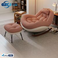 Fauteuils de salon de luxe modernes nordiques, grand fauteuil à bascule rembourré, canapé paresseux individuel, fauteuil de relaxation en éponge pour chambre d'adulte