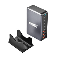 Chargeur USB C 600W 500W 440W 320W, Station de Charge Rapide GaN Multi-Ports 8 Ports PD 140W 100W pour Téléphone Portable et Ordinateur Portable