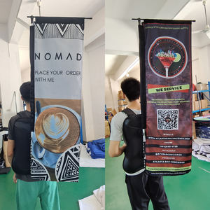 Feamont nuevo estilo personalizado caminar por la calle mochila bandera humanos publicidad banderas - Product Image 6