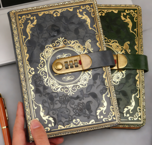 Carnet de notes A5 rétro avec serrure, carnet créatif épaissi pour étudiants, papeterie - Product Image 2