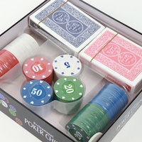 Boîte en étain en gros, 100 jetons de poker Blackjack de 4 g avec 1 jeton de croupier, 2 jeux de cartes, logo personnalisé pour le jeu de casino Blackjaket