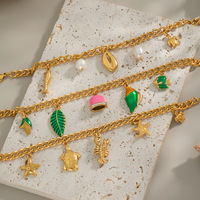 MIRADIA gros réglable océan breloques coquille de mer conque perle étoile de mer pendentif colliers breloques déclaration collier pour les femmes