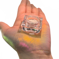 Poudre Multichrome Néon Hautement Pigmentée Sheenbow, Poudre Scintillante Effet Aurore Caméléon, Poudre Libre pour Maquillage des Yeux