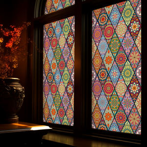 ฟิล์มหน้าต่างแบบลอกออกได้ม้วนฟิล์มกระจกสีสำหรับตกแต่งบ้านฟิล์มพีวีซีแบบไม่ติดกาว - Product Image 1