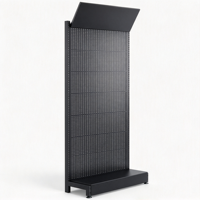 Rak Display Pegboard Logam untuk Penyimpanan Peralatan Perkakas, Dilapisi Bubuk, Berdiri Sendiri, Vertikal, untuk Bengkel, Garasi, Toko
