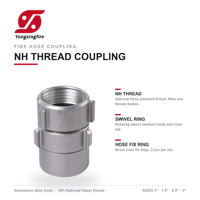Raccord NH NST 1 pouce, 1,5 pouce, 2,5 pouces, norme américaine NH/NPT, filetage mâle/femelle avec bague de fixation pour tuyau