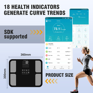 Lớn màn hình kỹ thuật số thông minh cơ thể chất béo thành phần quy mô với theo dõi nhịp tim và cơ thể cân bằng - Product Image 3