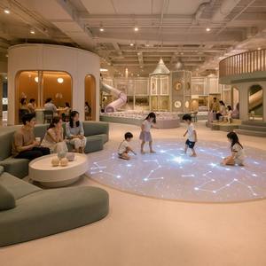 Parque de Juegos Interior Premium Morandi con Temática de Arte y Ciencia, con Piso Interactivo de Estrellas, Piscina de Pelotas y Zona Digital Inteligente - Product Image 2