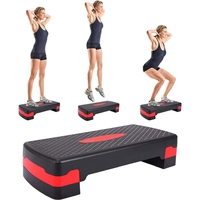 Plataforma de Ejercicio Aeróbico Ajustable de 3 Niveles, Tabla de Ejercicio, Stepper Aeróbico
