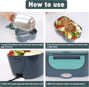 อุปกรณ์ครัวขายส่ง กล่องอุ่นอาหารแบบพกพา สแตนเลส พร้อมกระเป๋าหิ้ว ผลิตภัณฑ์สมาร์ทโฮม - Product Image 2
