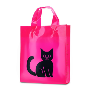 Sac en plastique LDPE imprimé personnalisé de haute qualité avec poignée à boucle souple échantillon gratuit sac à poignée souple durable pour l'emballage de vêtements et chaussures - Product Image 1