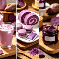 Poudre d'UBE de qualité alimentaire OEM/ODM (extraction par solvant) – Extrait pur d'UBE issu du fruit, disponible en emballage bouteille/fût/canette