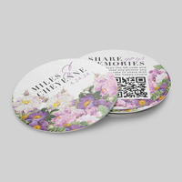 Sous-verres en carton personnalisés imprimés en offset avec finition papier d'art pour utilisation en restaurant