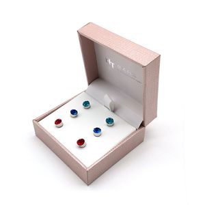 Boîte à bijoux personnalisée écologique en gros avec doublure en velours pour boucles d'oreilles bagues bracelets emballage carton - Product Image 5