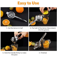 Presse-citron en acier inoxydable 304 de très haute qualité, presse-agrumes manuel pour jus de citron vert 2.8 pouces de Large
