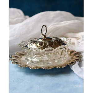 Bandejas de Servicio Elegantes Gabriella P. Crystal y Sheffield, Porta Caviar - Product Image 5