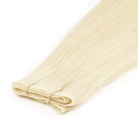 Ekstensi Rambut Manusia Remy Cina 100% Asli, Genius Weft, Kutikula Tersusun Rapi, Double Drawn, Tidak Rontok, Warna Terang, Lurus Alami