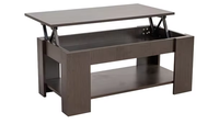 Table basse en bois H, design minimaliste antique, écologique, hauteur réglable avec rangement