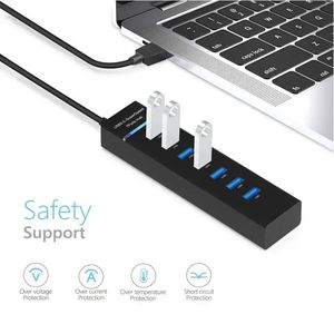 7 Port <b>USB</b> Hub Adapter Multiport Adapter for <b>Keyboard</b> Mouse Printer Flash Drives Portable <b>USB</b> Splitter - Product Image 4