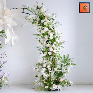 ดอกไม้ประดิษฐ์รูปโค้งเหมือนจริงทำด้วยมือสำหรับงานแต่งงานกิจกรรมกลางแจ้งในท้องทุ่งการเดินทางเป็นมิตรกับสิ่งแวดล้อม - Product Image 3