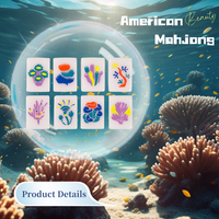 Tuiles de Mahjong en Acrylique de Luxe Moderne Américain Avisocean, 1,42 Pouce, 36 Pièces #   Jeu portable gravé double face à une seule couche pour 4 personnes