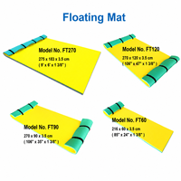 Tapis flottant en mousse XPE à 3 couches, résistant aux déchirures, enroulable, pour lac, piscine, yacht, océan, loisirs aquatiques en plein air