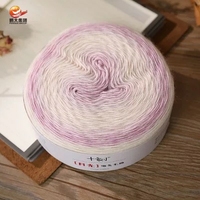 Fil à tricoter artisanal pour bébé 150g 390m, mélange doux multicolore acrylique-coton effet arc-en-ciel, pour crochet