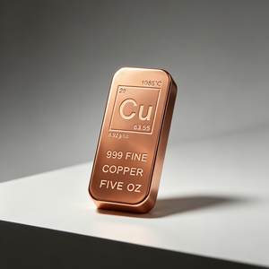 Lingote de Cobre Puro 999, Barra de Metal en Oferta, Lingote de 5 Oz, Placa Rectangular, Arte Moderno Coleccionable - Product Image 2
