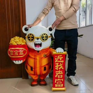 Raffinati Ornamenti in Resina dell'Uomo-Panda di "One Piece", Feng Shui, Collezione Decorativa, Regalo - Product Image 2