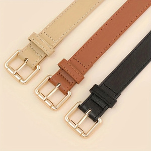<span class=keywords><strong>Ceinture</strong></span> fine <span class=keywords><strong>en</strong></span> <span class=keywords><strong>cuir</strong></span> PU pour <span class=keywords><strong>femme</strong></span>, boucle ardillon <span class=keywords><strong>en</strong></span> alliage, style décontracté, largeur 2,4 cm, marron, pour jeans et robes - Product Image 5