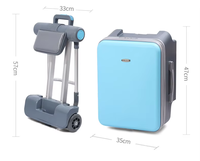 Poussette et valise multifonctionnelles pour enfants, tendance, imperméables et résistantes à l'usure, avec siège de transport et coffre