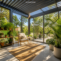 Pergola en aluminium insonorisée motorisée à lames orientables bioclimatiques pour balcon extérieur, imperméable et thermolaquée