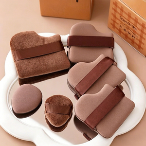 Prix d'usine – Lot d'éponges de maquillage lavables sans latex, couleur <span class=keywords><strong>biscuit</strong></span>, haute densité, pour le contouring du visage, mini houppettes cosmétiques en forme de pouce - Product Image 5