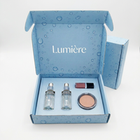 Boîte en carton ondulé rigide personnalisée pour produits de soin de la peau, emballage plat pour expédition, boîte d'expédition en papier pour cosmétiques