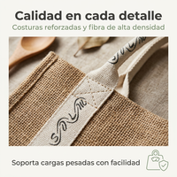 Bolsa de Yute con Asas de Algodón, Diseño Premium Personalizable OEM para Tiendas Minoristas y Regalos Empresariales